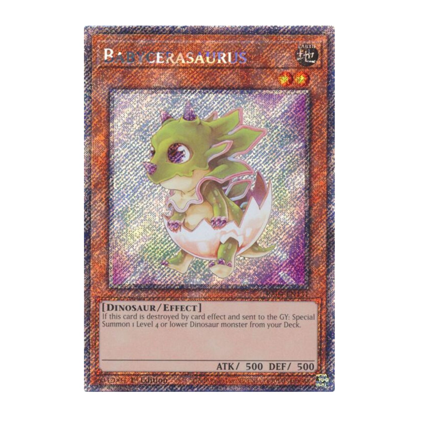 Yu-Gi-Oh! Babycerasaurus (Platinum Secret Rare) - Quarter Century Stampede