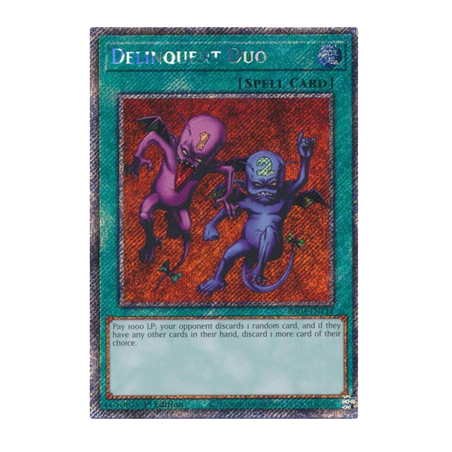 Yu-Gi-Oh! Delinquent Duo (Platinum Secret Rare) - Quarter Century Stampede