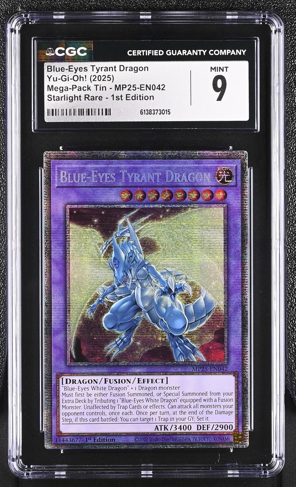 2025 Mega-Pack Tin #MP25-EN042 Blue-Eyes Tyrant Dragon CGC 9
