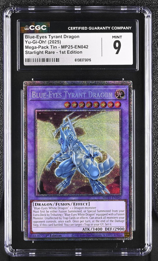 2025 Mega-Pack Tin #MP25-EN042 Blue-Eyes Tyrant Dragon CGC 9
