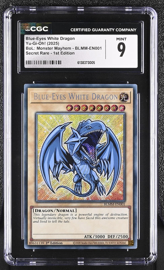 2025 BoL: Monster Mayhem #BLMM-EN001 Blue-Eyes White Dragon CGC 9