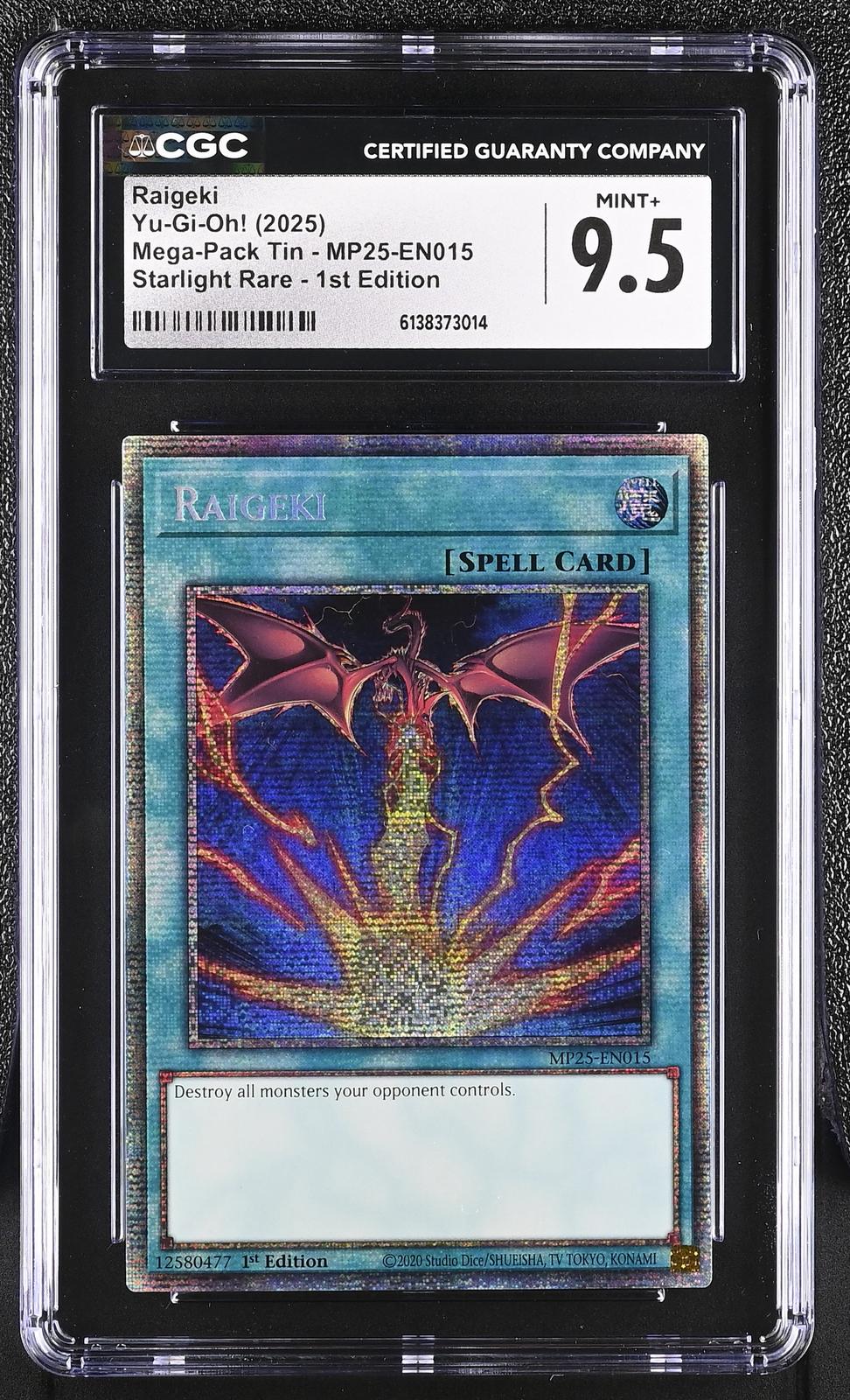 2025 Mega-Pack Tin #MP25-EN015 Raigeki CGC 9.5