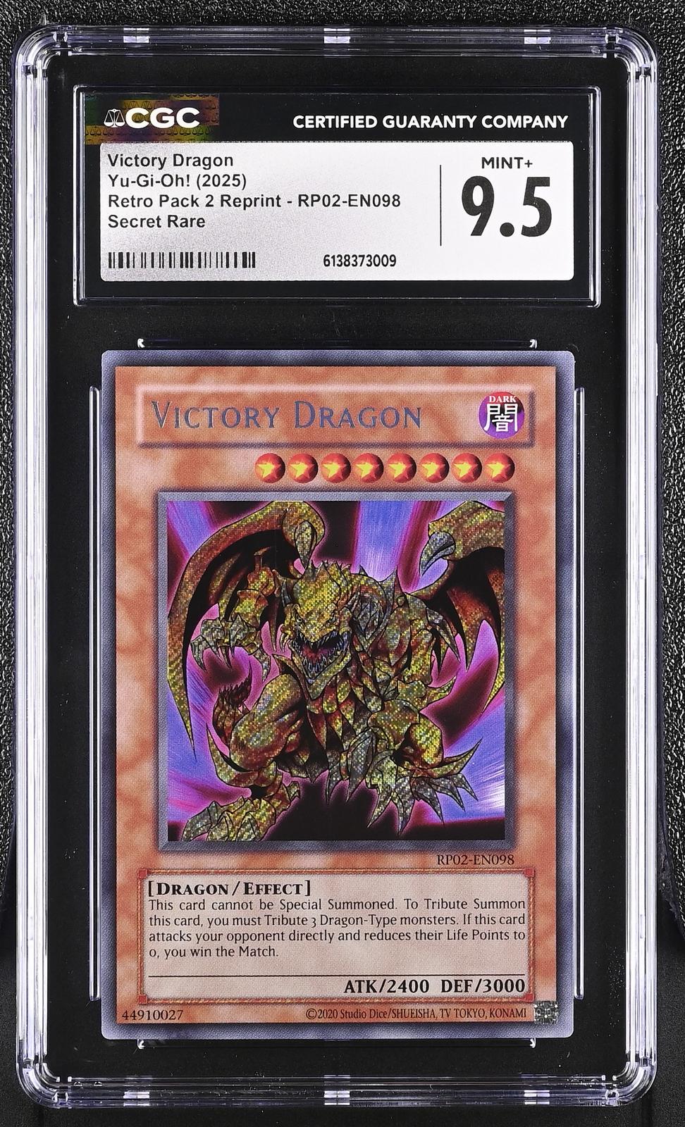 2025 Retro Pack 2 Reprint #RP02-EN098 Victory Dragon CGC 9.5