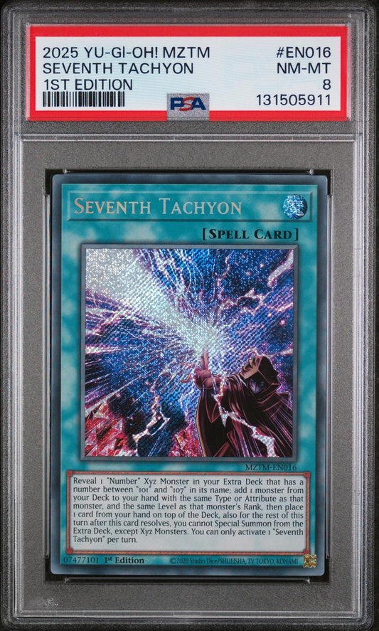 2025 Yu-Gi-Oh! Mztm-Maze Of The Master #EN016 Seventh Tachyon 1st Edition PSA 8