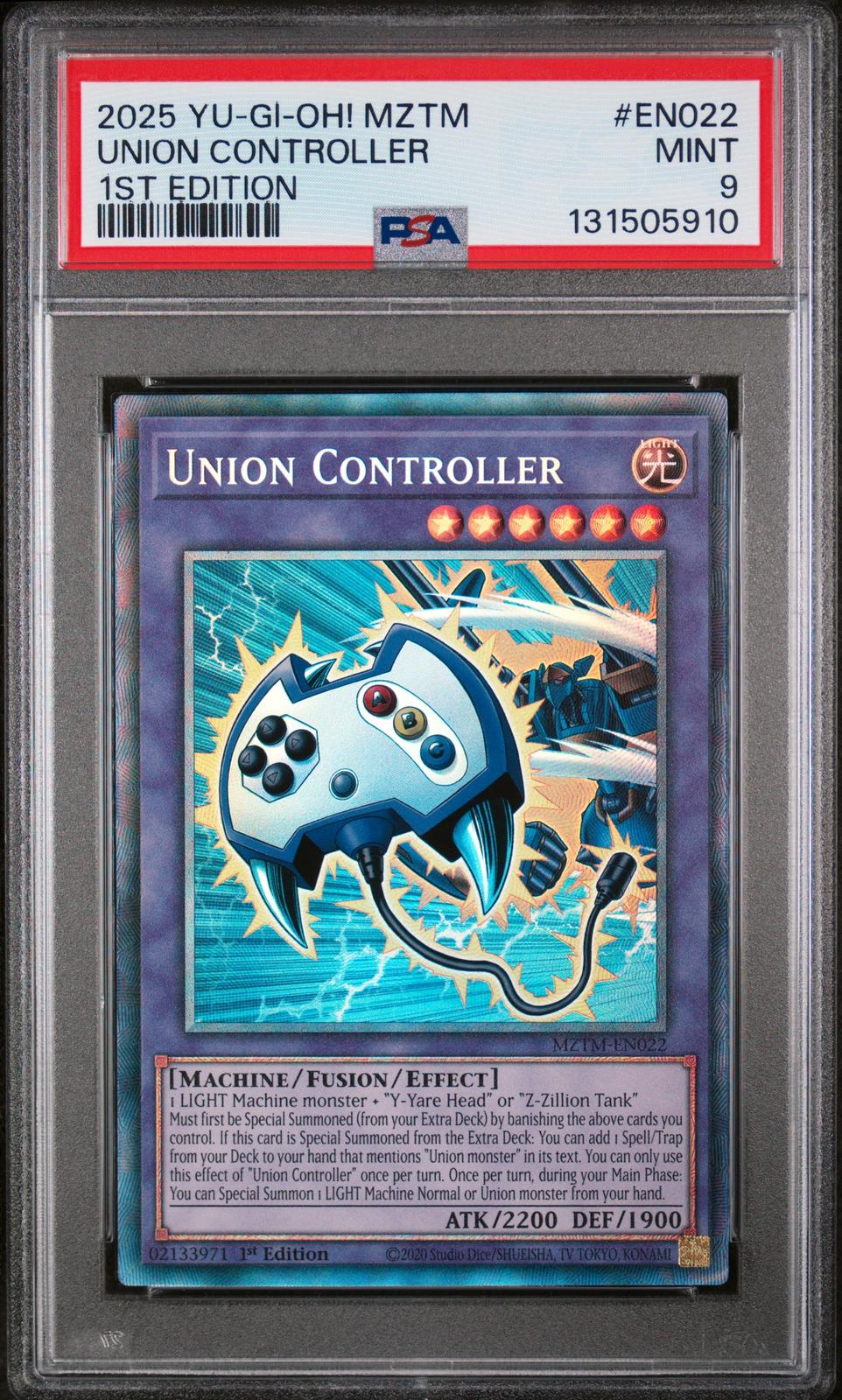 2025 Yu-Gi-Oh! Mztm-Maze Of The Master #EN022 Union Controller 1st Edition PSA 9