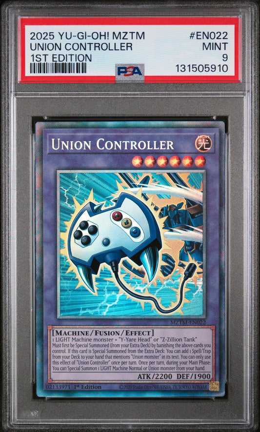 2025 Yu-Gi-Oh! Mztm-Maze Of The Master #EN022 Union Controller 1st Edition PSA 9