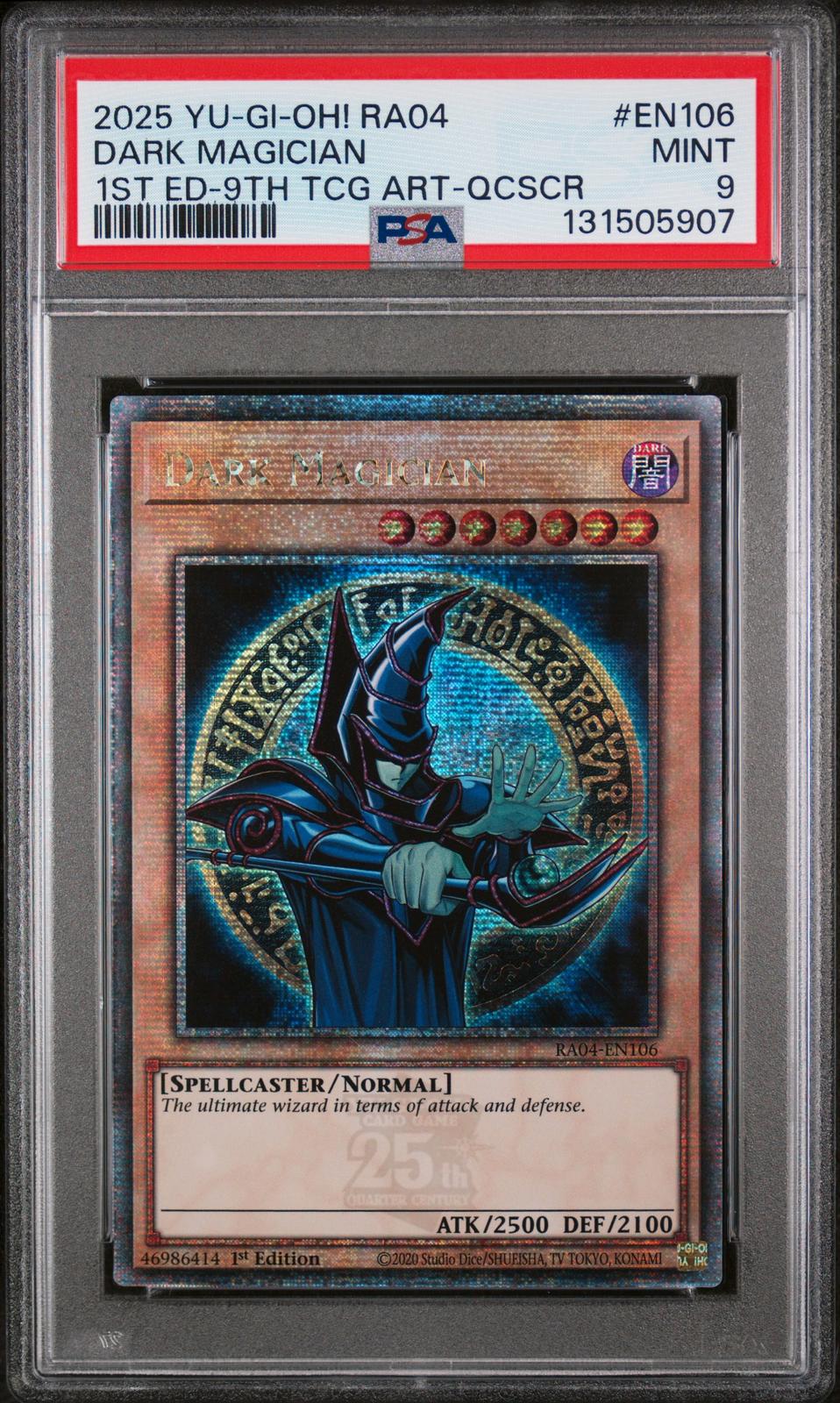 2025 Yu-Gi-Oh! Ra04-QCR Dark Magician 1st Ed-9th Tcg Art-Qcscr PSA 9