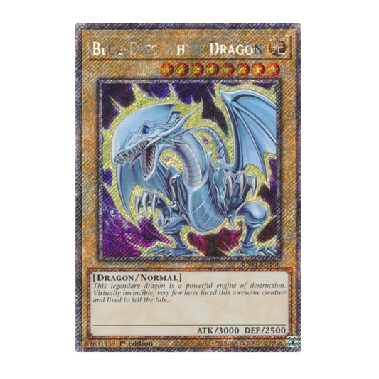 Yu-Gi-Oh! Blue-Eyes White Dragon (7th Art) (Platinum Secret Rare) - Quarter Century Stampede
