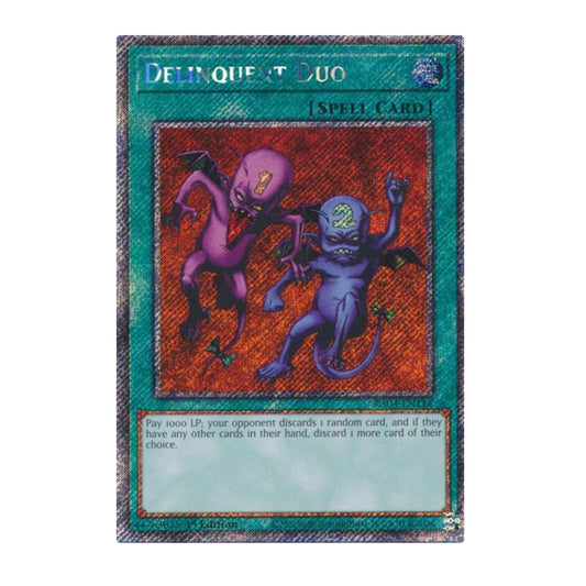 Yu-Gi-Oh! Delinquent Duo (Platinum Secret Rare) - Quarter Century Stampede