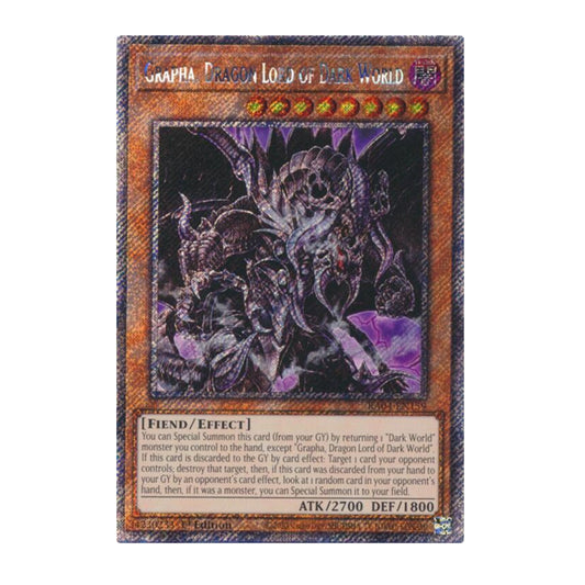 Yu-Gi-Oh! Grapha, Dragon Lord of Dark World (Platinum Secret Rare) - Quarter Century Stampede