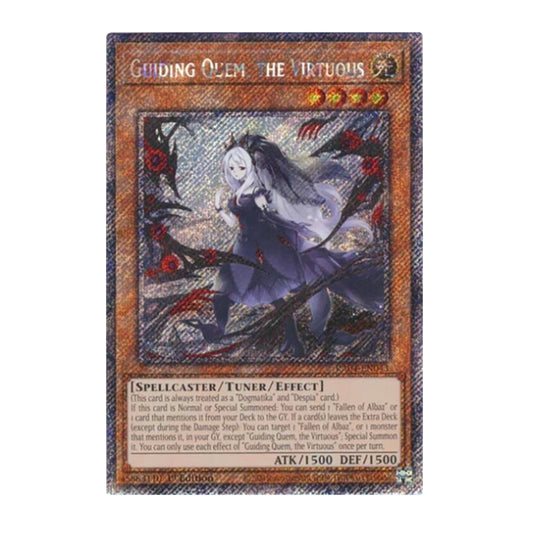 Yu-Gi-Oh! Guiding Quem, the Virtuous (Platinum Secret Rare) - Quarter Century Stampede