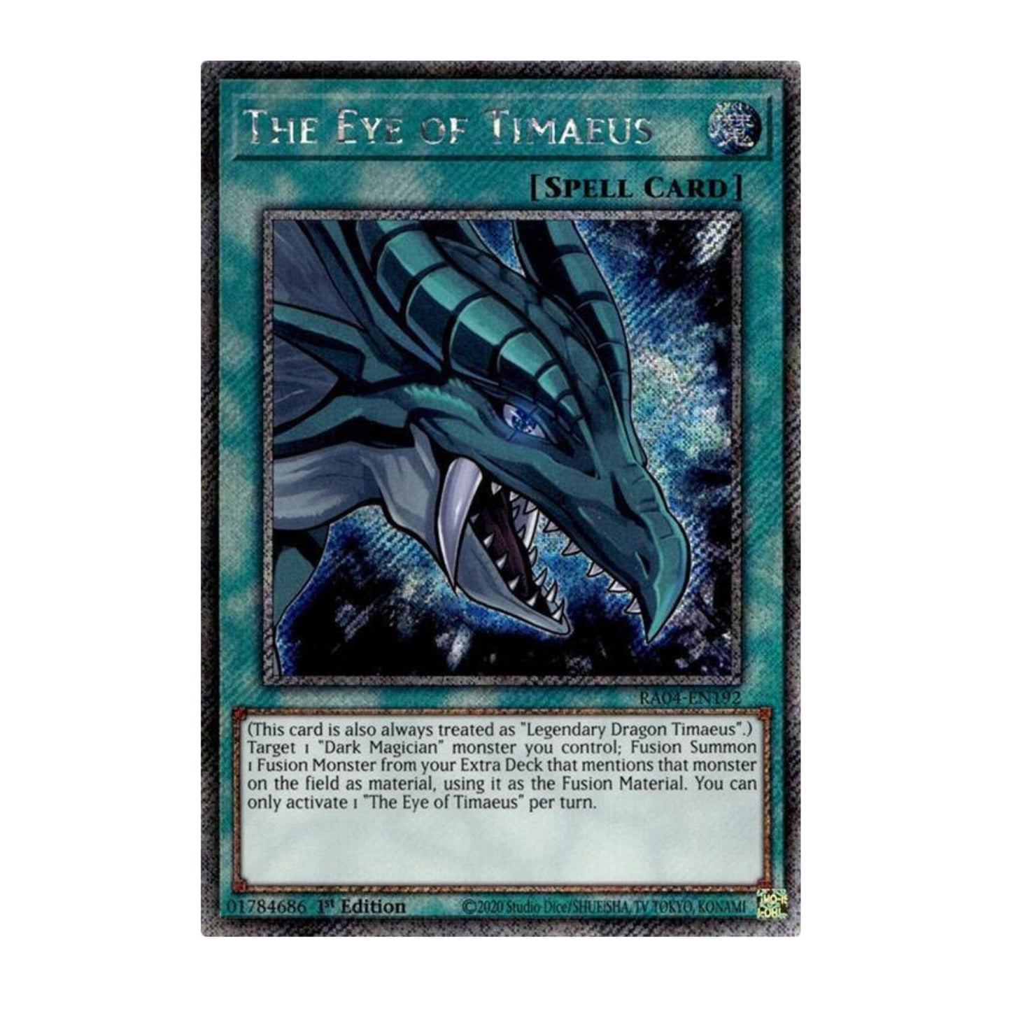 Yu-Gi-Oh! The Eye of Timaeus (Platinum Secret Rare) - Quarter Century Stampede