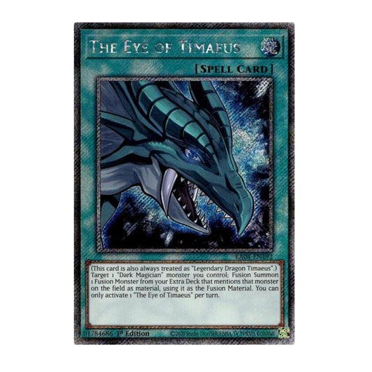 Yu-Gi-Oh! The Eye of Timaeus (Platinum Secret Rare) - Quarter Century Stampede