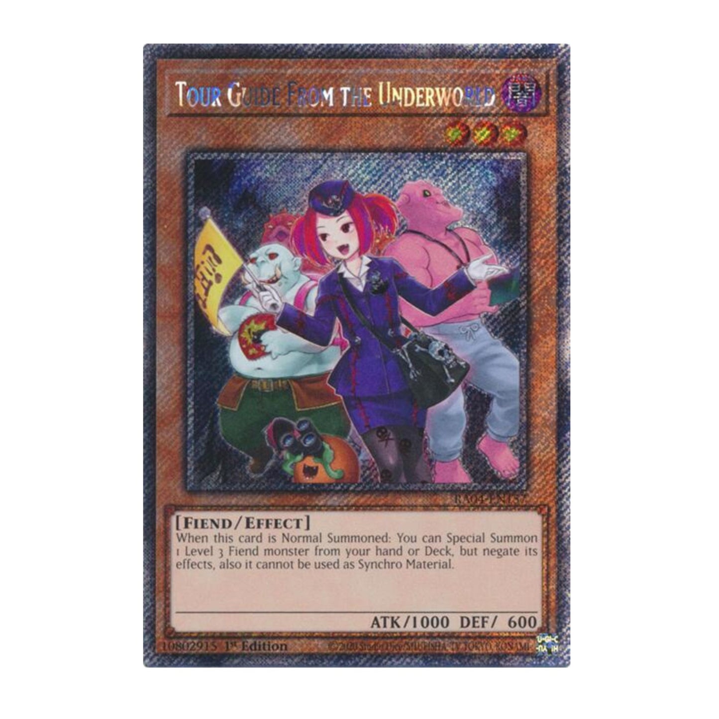 Yu-Gi-Oh! Tour Guide from the Underworld (Alternate Art) (Platinum Secret Rare) - Quarter Century Stampede